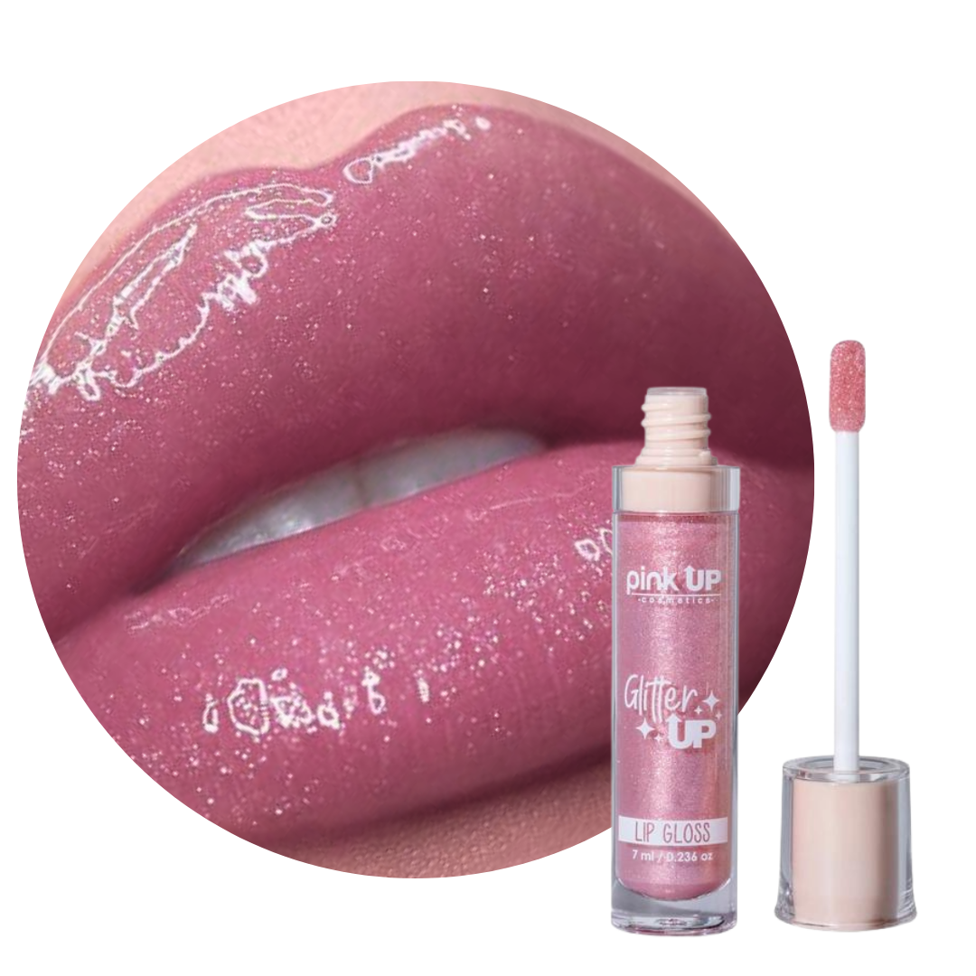 Lip Gloss Glitter Pink Up