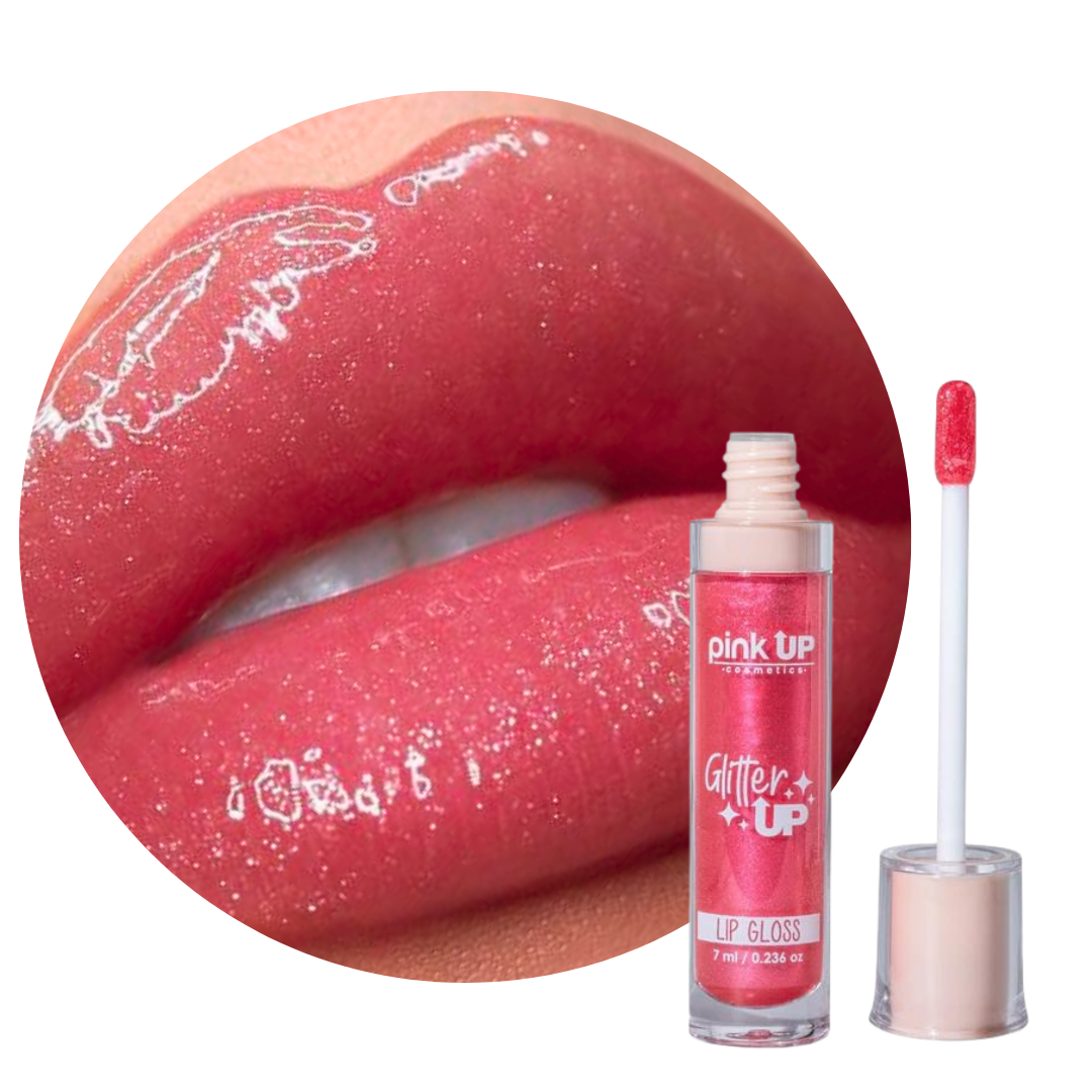 Lip Gloss Glitter Pink Up